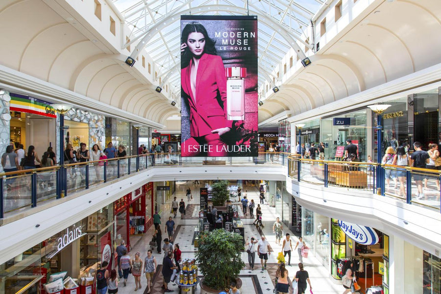 Indoor LED display in a retail environment