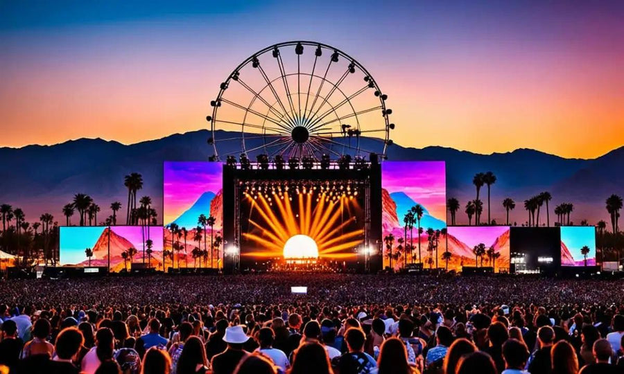 Outdoor rental LED display for festivals and public events