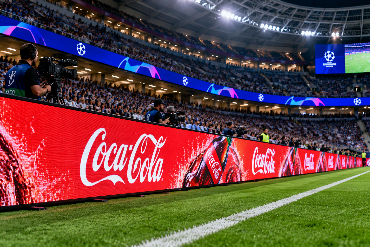 LED perimeter boards at a major sports event